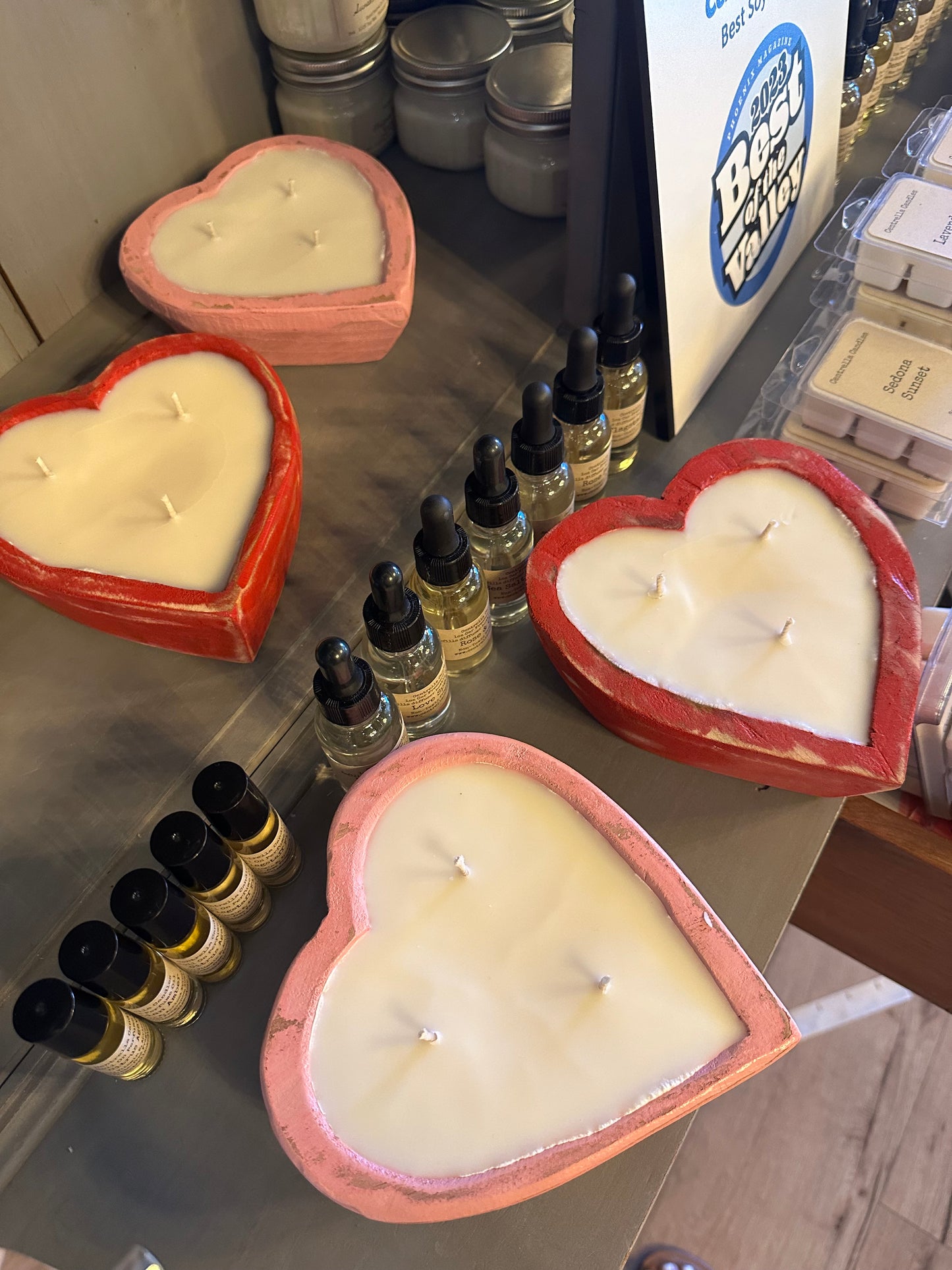 Heart Shaped Dough Bowl -3 Wick Soy Candle