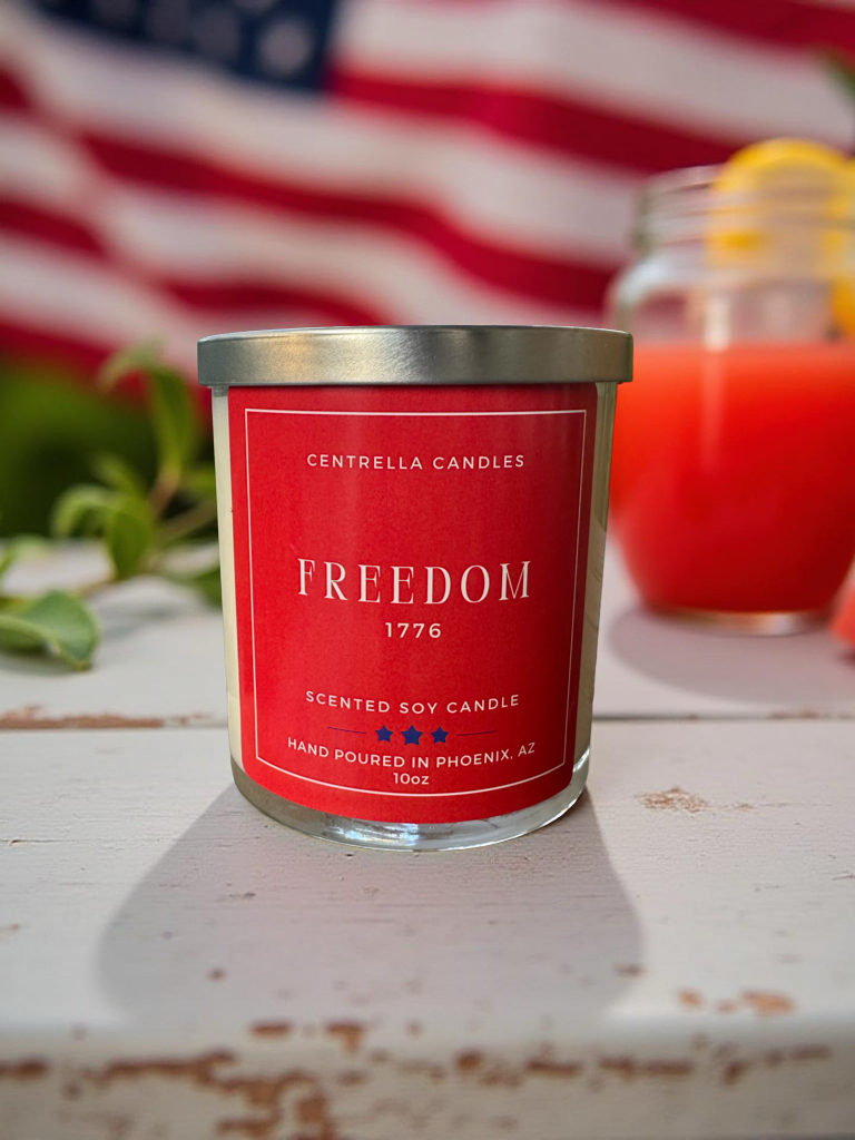 Watermelon Lemonade FREEDOM Soy Candle-Made In USA