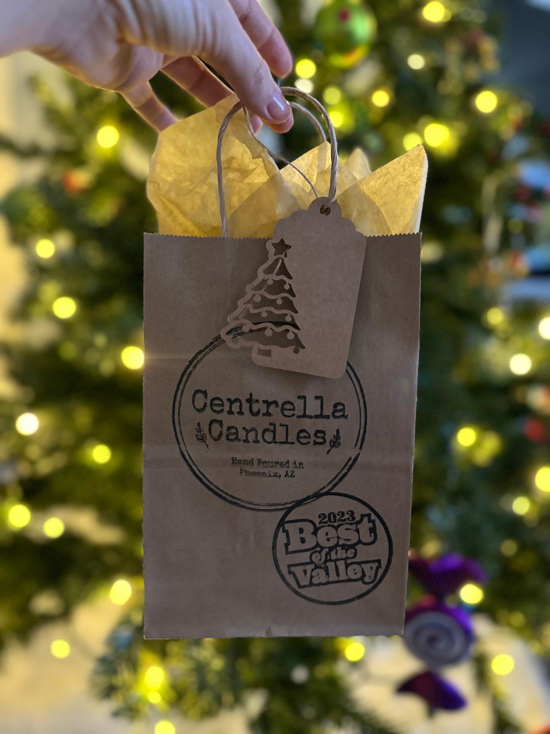 5oz Candle + Car Freshener Gift Bag w/ Tag and Tissue Paper