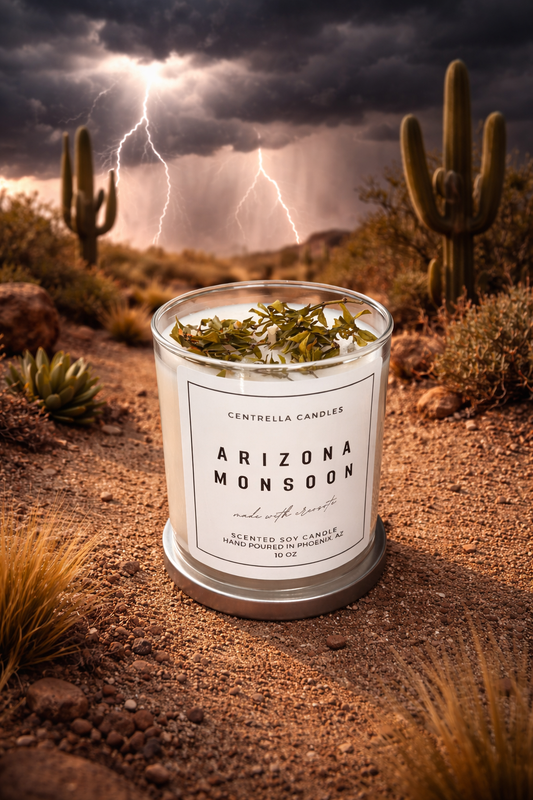 Arizona Monsoon Soy Candle - Made with Creosote