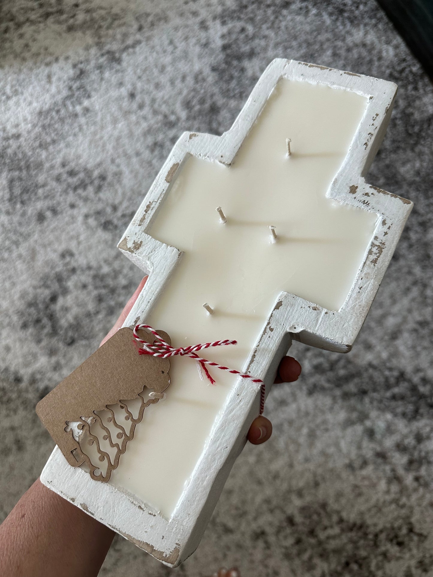 Wooden Cross Candle - 17oz