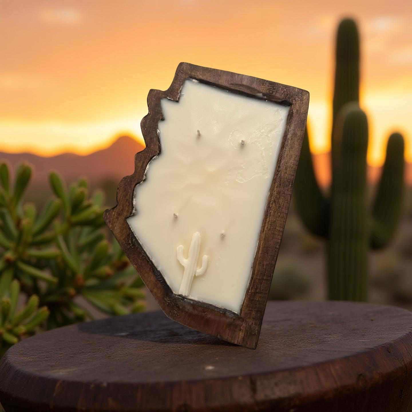 Arizona wooden soy candle - Approx 18oz