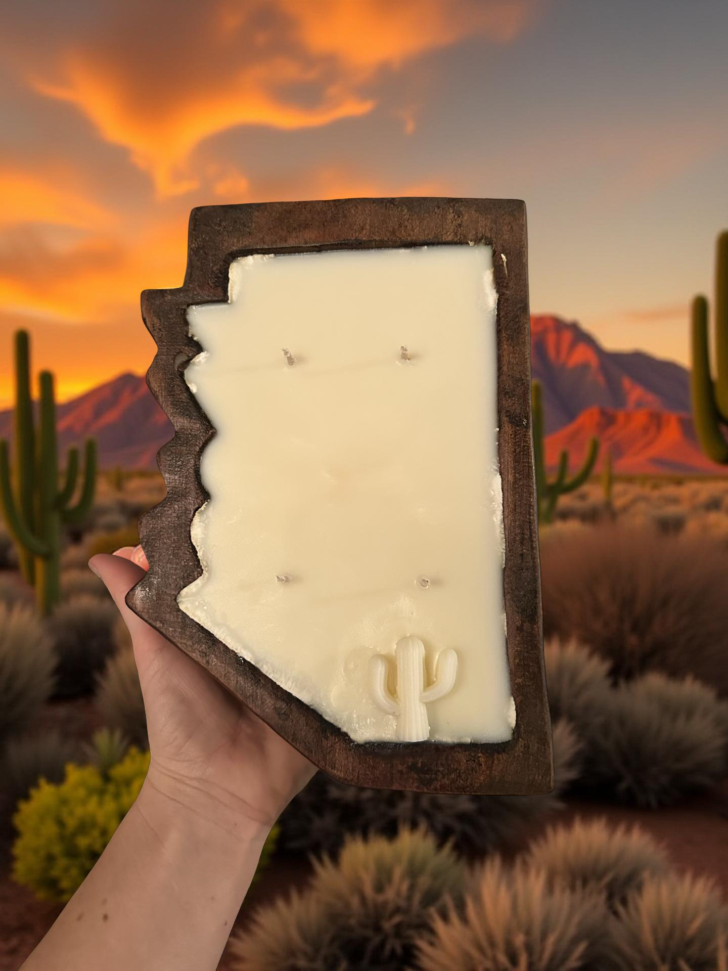 Arizona wooden soy candle - Approx 18oz