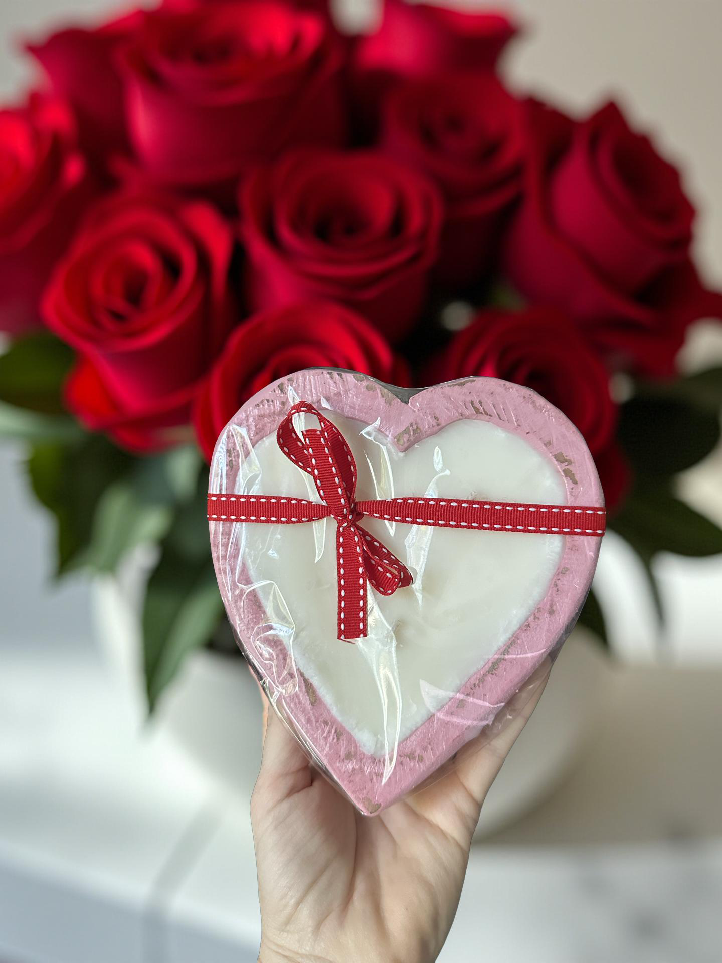 Heart Shaped Dough Bowl -3 Wick Soy Candle
