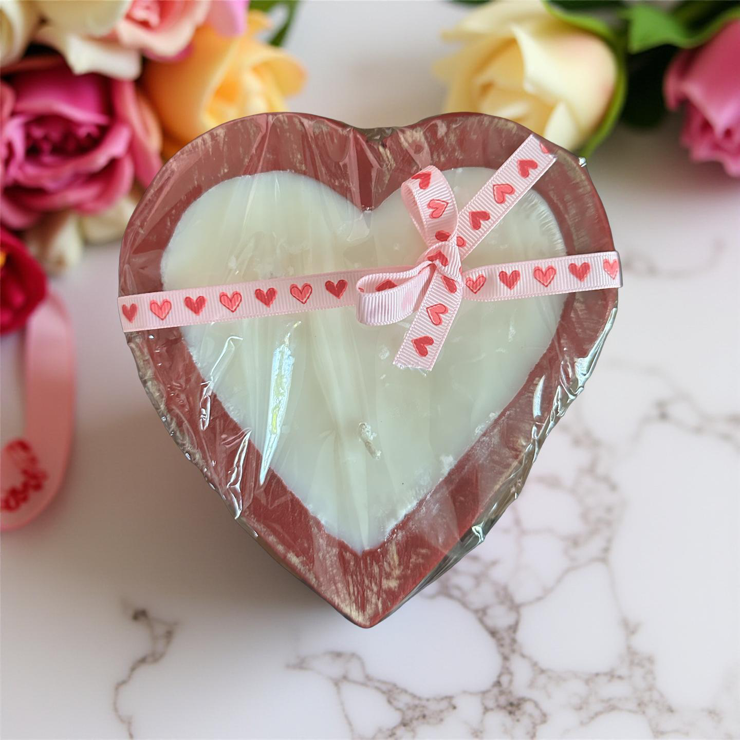 Heart Shaped Dough Bowl -3 Wick Soy Candle